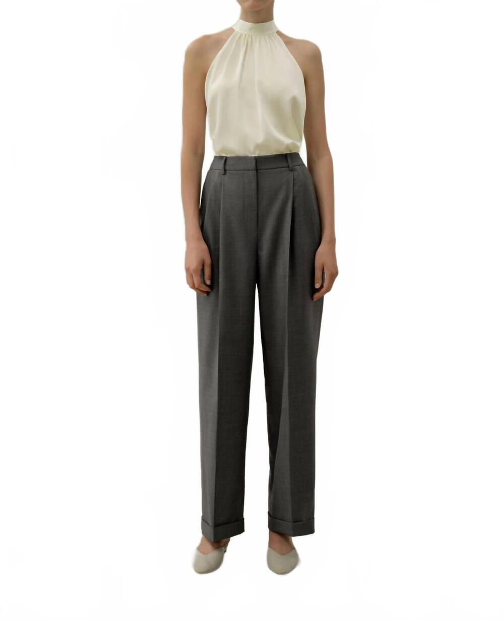 NEW LILYSILK barrel straight leg pants in soot